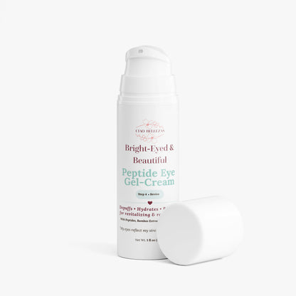 Peptide eye cream that de-puffs and hydrates for revitalizing eyes