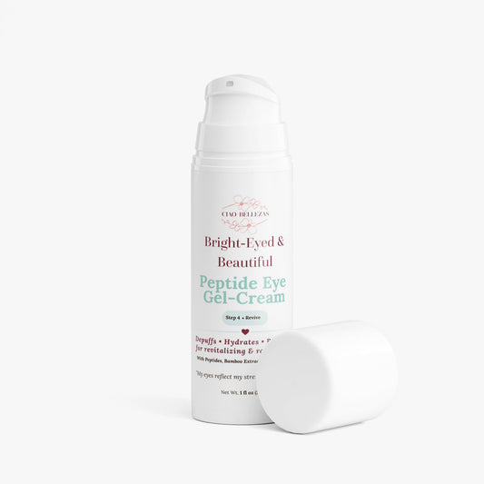 Peptide eye cream that de-puffs and hydrates for revitalizing eyes