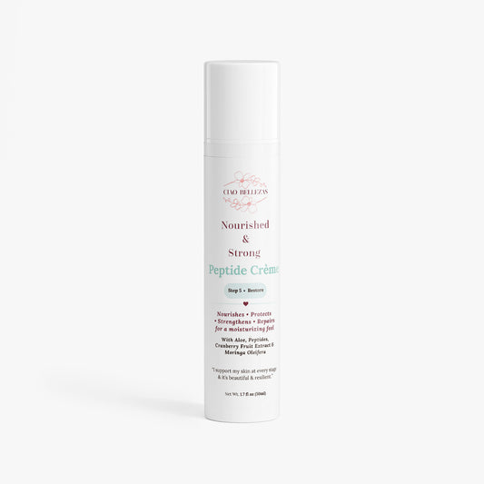 A peptide moisturizer cream that protects and nourishes skin with aloe and peptides