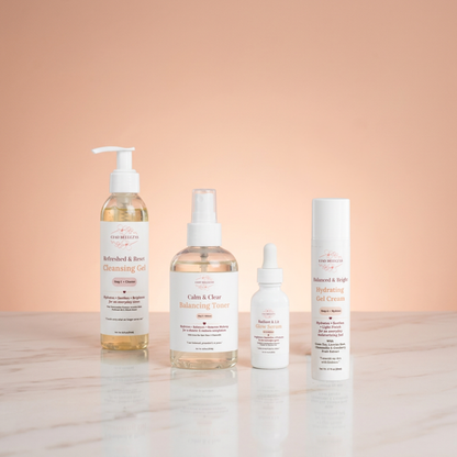 4 step facial care ritual with vitamin C serum