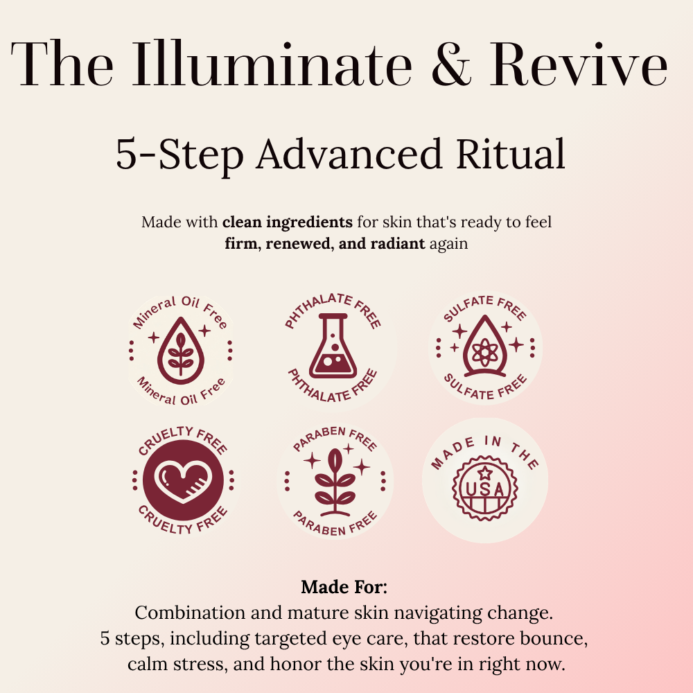 illuminate and revive ritual clean beauty badges