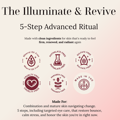 illuminate and revive ritual clean beauty badges