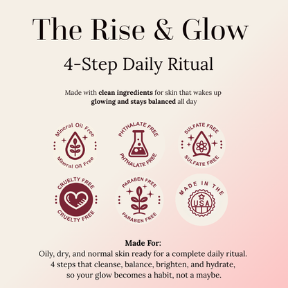 rise and glow ritual clean beauty badges